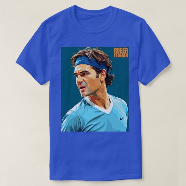 Camiseta Retrato digital Federer (Frente do Design)