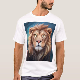 Camiseta Retrato digital leão-56556