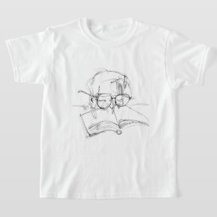 Camiseta Retrato do abstrato Book Lover