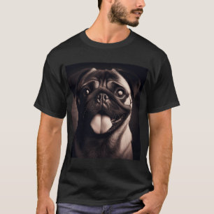 Camiseta Retrato do cão Pug 2