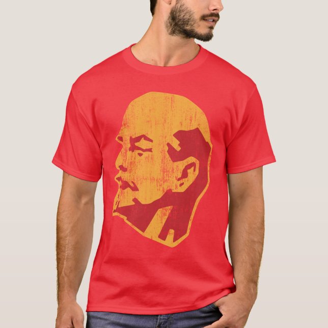 Camiseta retrato do cccp de Vladimir Lenin (Frente)