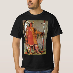 Camiseta Retrato do chefe indígena Mato-Tope por George Cat