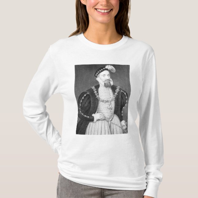 Camiseta Retrato do cinza de Henry (Frente)