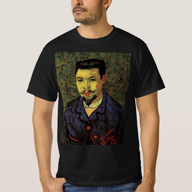 Camiseta Retrato do Doutor Felix Rey por Vincent van Gogh (Frente)