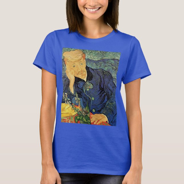 Camiseta Retrato do Doutor Gachet por Vincent van Gogh (Frente)