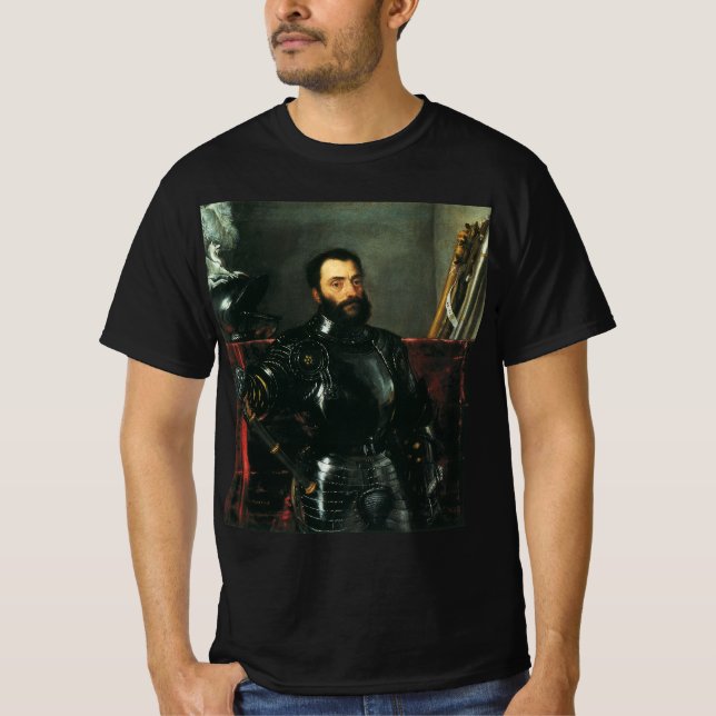 Camiseta Retrato do Duque de Urbino por Titian (Frente)