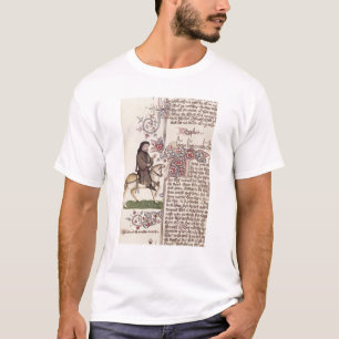 Camiseta Retrato do fac-símile de Geoffrey Chaucer de