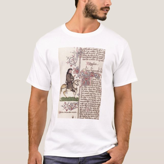 Camiseta Retrato do fac-símile de Geoffrey Chaucer de (Frente)
