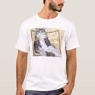 Camiseta Retrato do gato de racum de Mae Maine da margarida