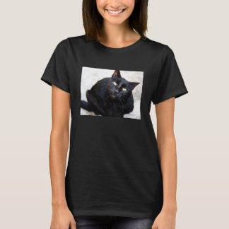 Camiseta Retrato do gato preto