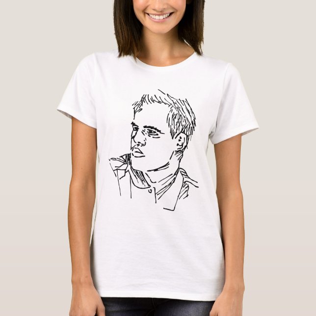 Camiseta Retrato do Grande Mestre Magnus Carlsen (Frente)