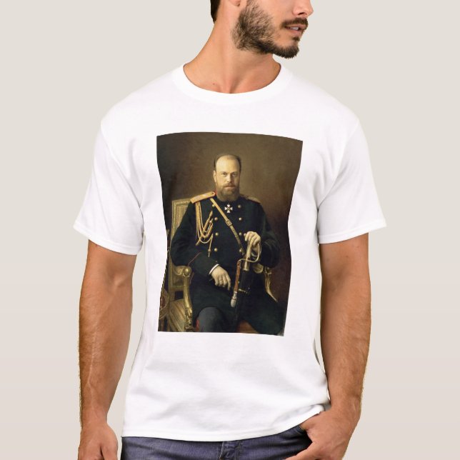 Camiseta Retrato do imperador Alexander III 1886 (Frente)
