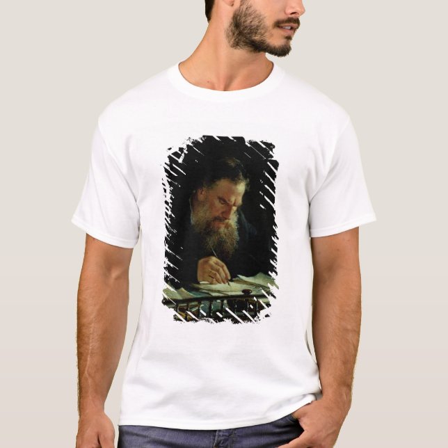 Camiseta Retrato do lev Tolstoy (Frente)
