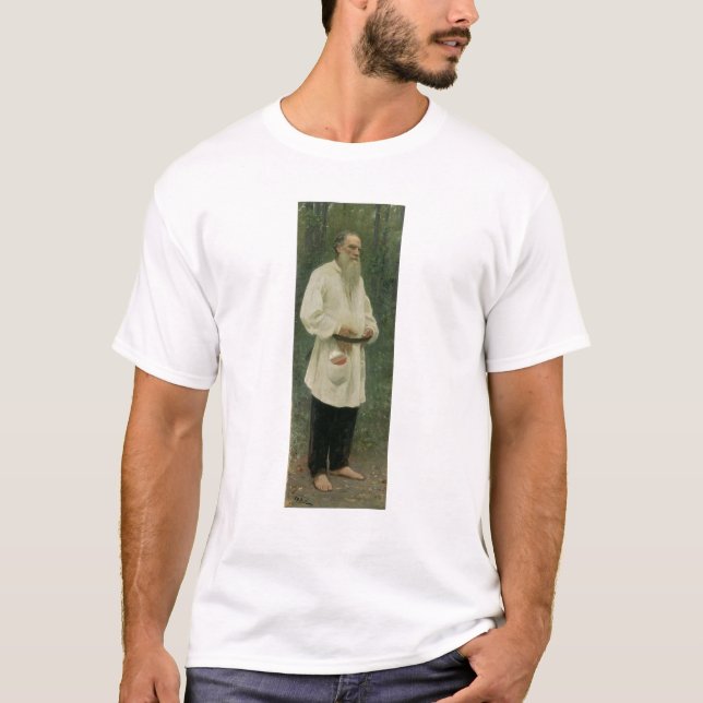 Camiseta Retrato do lev Tolstoy 1901 (Frente)