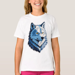 Camiseta Retrato do Lobo de Geada de Inverno