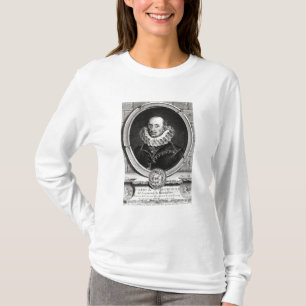 Camiseta Retrato do medalhão de Pierre de Bourdeille