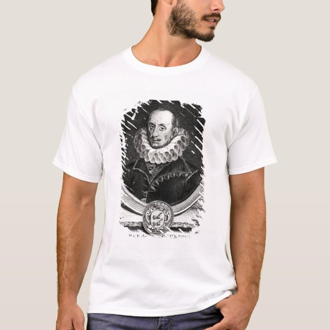 Camiseta Retrato do medalhão de Pierre de Bourdeille (Frente)