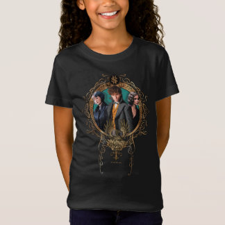 Camiseta Retrato do ouro Newt, Tina e Leta Art Deco