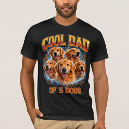 Camiseta Retrato do Pai do Cachorro Personalizado Número De