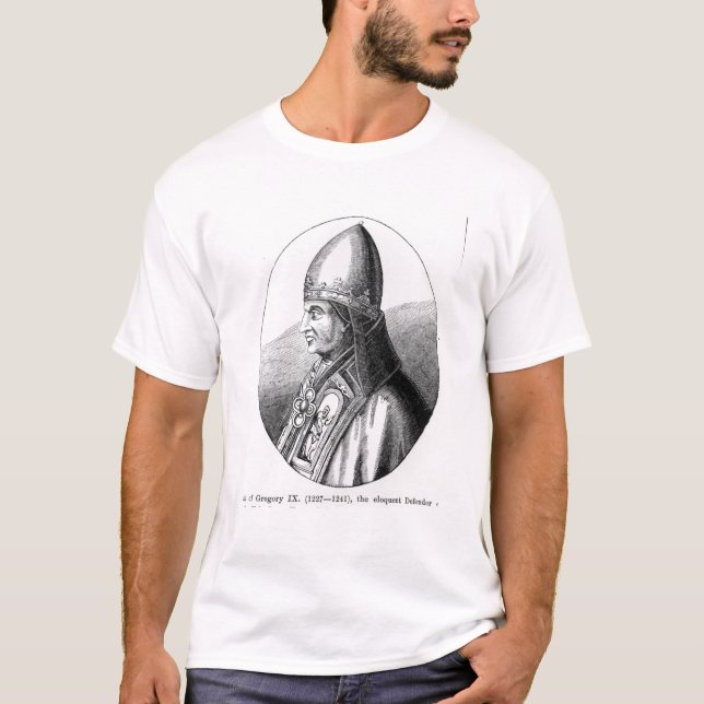 Camiseta Retrato do papa Gregory IX (Frente)