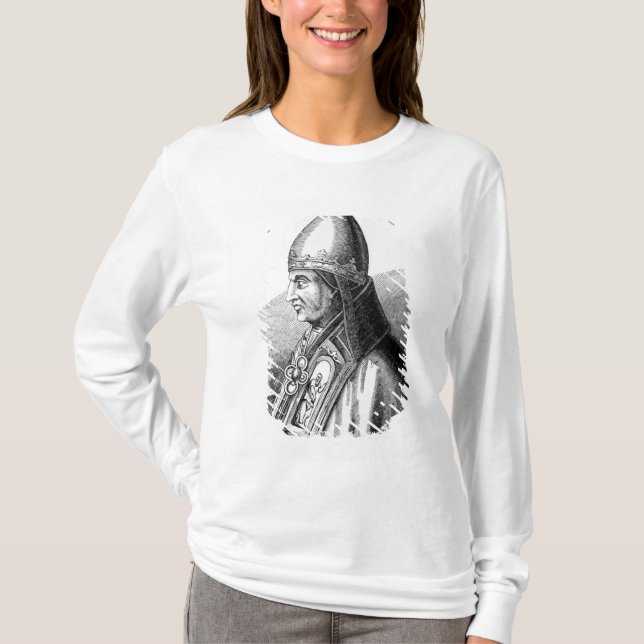 Camiseta Retrato do papa Gregory IX (Frente)