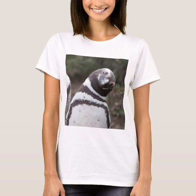 Camiseta Retrato do pinguim de Magellanic (Frente)