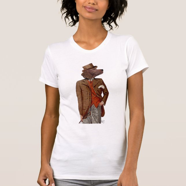 Camiseta Retrato do Red Setter Rider (Frente)