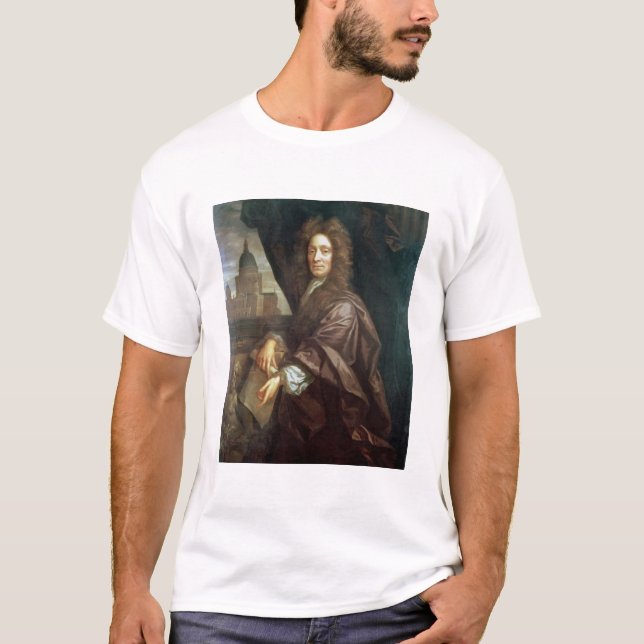 Camiseta Retrato do senhor Christopher Wren (óleo em (Frente)