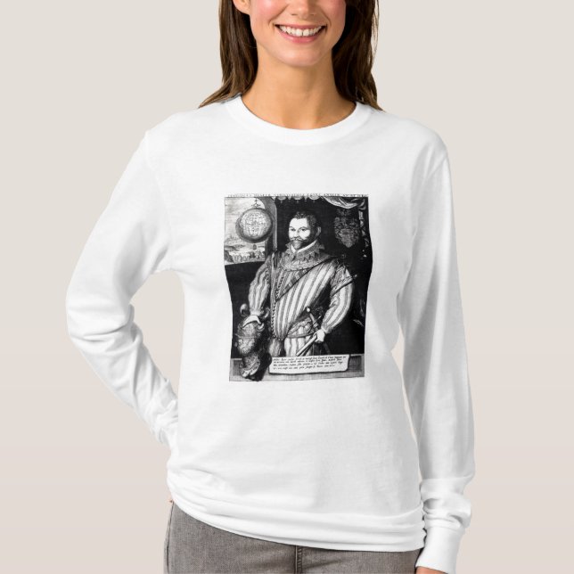 Camiseta Retrato do senhor Francis Drake (Frente)