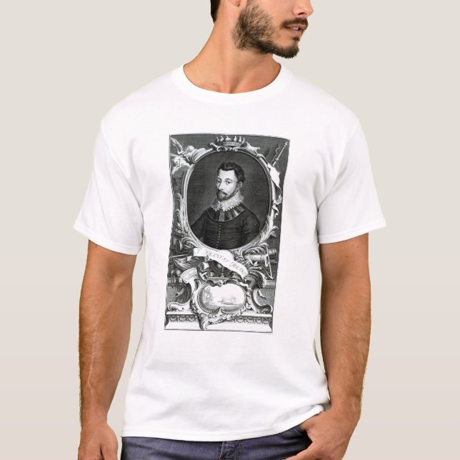 Camiseta Retrato do senhor Francis Drake (Frente)