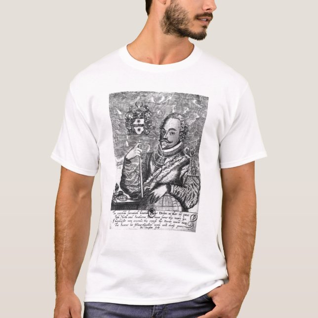 Camiseta Retrato do senhor Francis Drake (Frente)