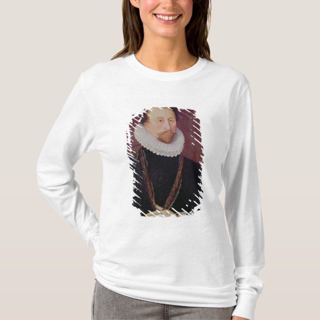 Camiseta Retrato do senhor John Hawkins 1581 (Frente)