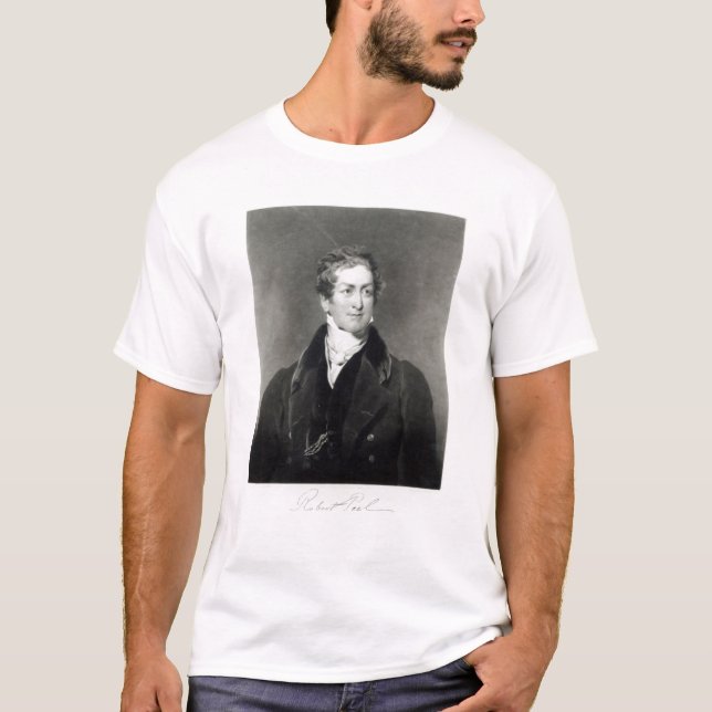 Camiseta Retrato do senhor Robert Peel (Frente)