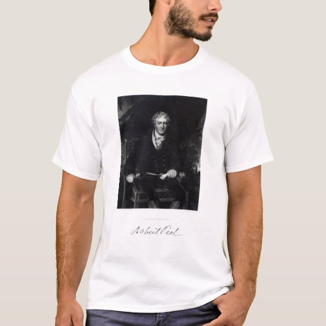 Camiseta Retrato do senhor Robert Peel (Frente)