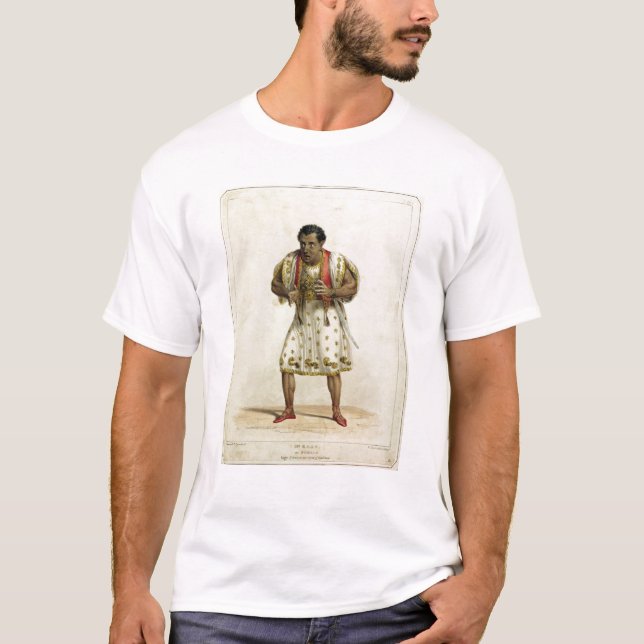 Camiseta Retrato do Sr. Edmund Kean como Othello (Frente)