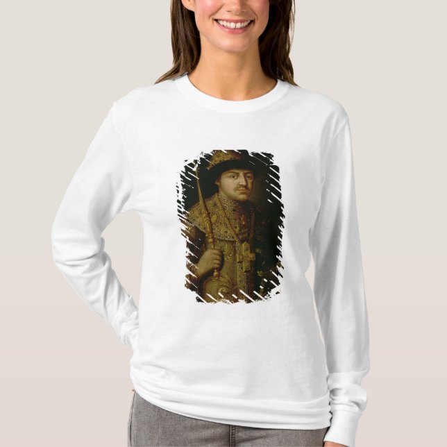 Camiseta Retrato do Tsar Fyodor III Alexeevich (Frente)