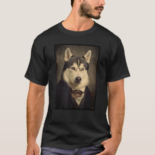 Camiseta Retrato engraçado de Husky Renascença Mãe de estim