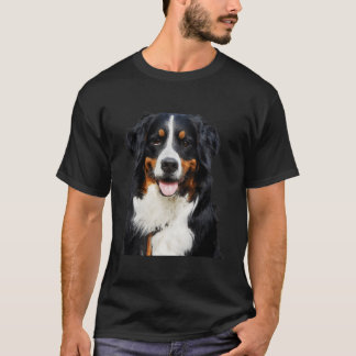 Camiseta Retrato Engraçado Do Cachorro De Montanha Bernês P