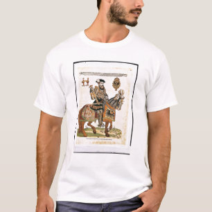 Camiseta Retrato equestre de Charles V na armadura