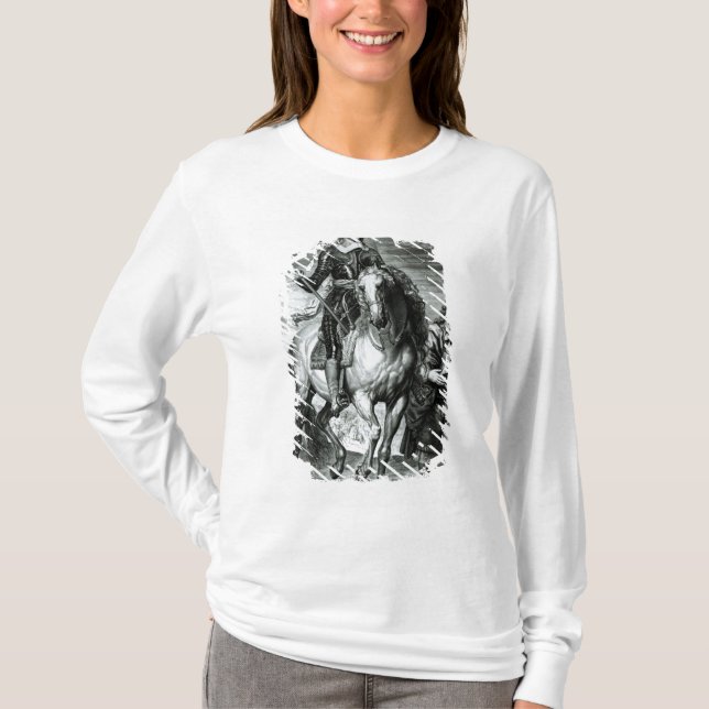 Camiseta Retrato equestre de Oliver Cromwell (Frente)