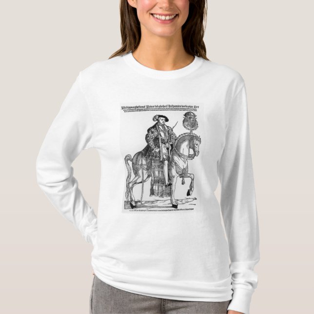 Camiseta Retrato equestre de Philip II da espanha (Frente)