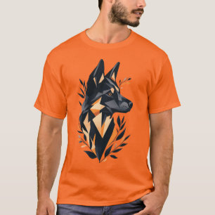 Camiseta Retrato Estilizado de Pastor Alemão