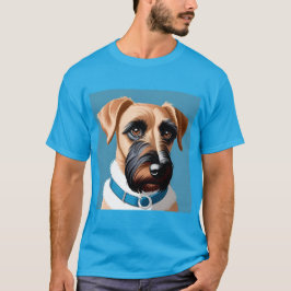 Camiseta Retrato Estilizado de um Cão Terrier
