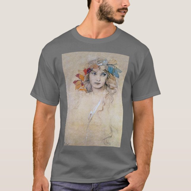 Camiseta Retrato (Estudo), Alphonse Mucha (Frente)