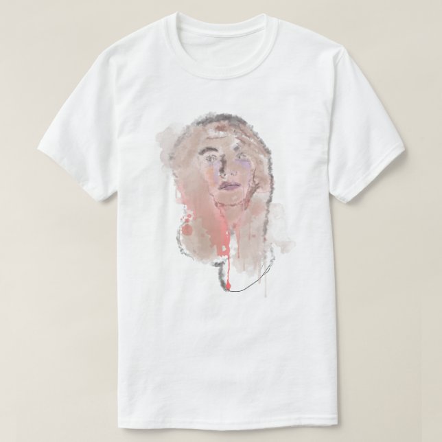 Camiseta Retrato Expressionista Mulher (Frente do Design)