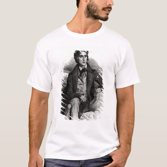 Camiseta Retrato Franz Liszt do agosto de 1832 (Frente)