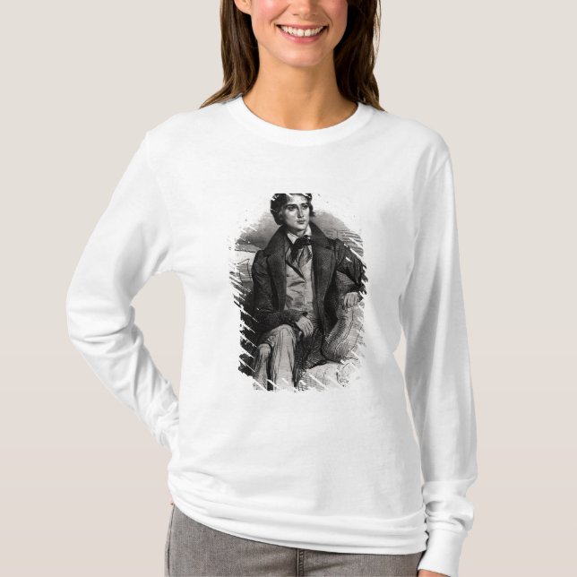 Camiseta Retrato Franz Liszt do agosto de 1832 (Frente)