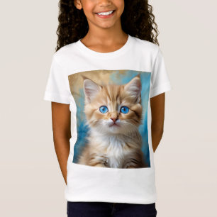 Camiseta Retrato Gato Adorável