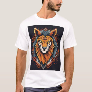 Camiseta Retrato Geométrico Wolf
