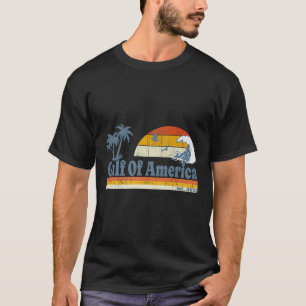 Camiseta Retrato Gráfico Do Golfo Da América Dos Eua Nunca